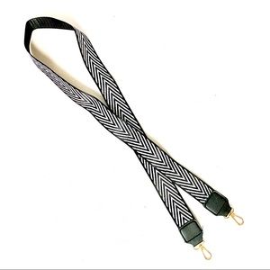 Black White Removable Bag Strap Guitar Crossbody Messenger Luggage Briefcase